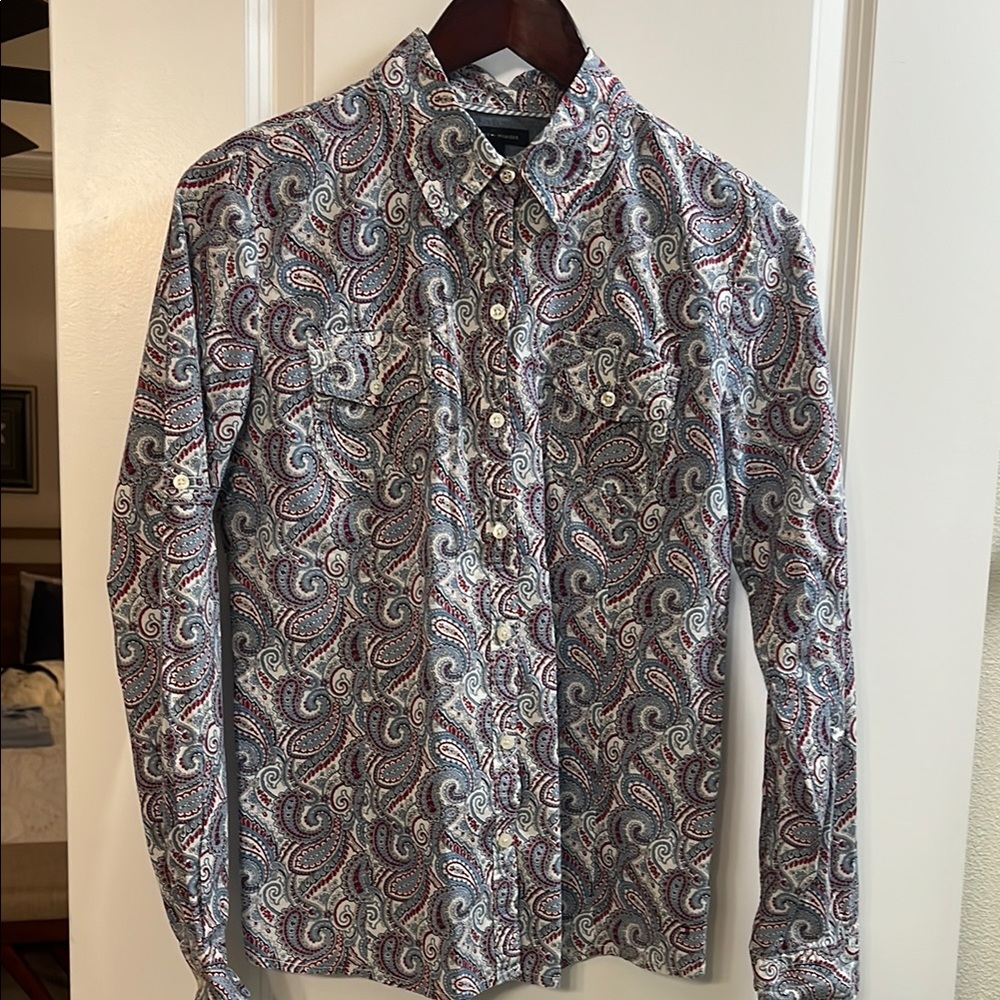 Tommy Hilfiger Red and Blue Paisley Women’s Blouse